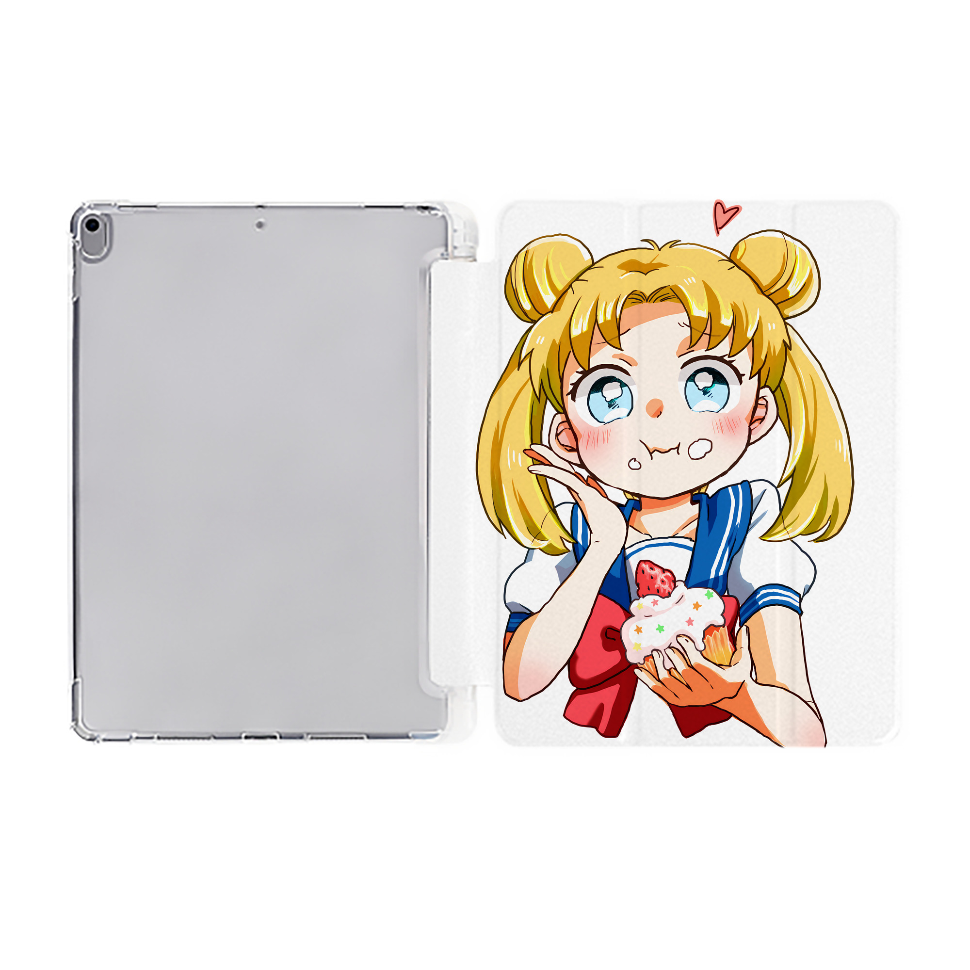 （画像用） 美少女戦士セーラームーン 愛野 美奈子 あいの みなこ Sailor Moon Aino Minako IPad ケース ペン収納付き 三つ折りスタンド PUレザー×シリコン 対応機種9.5/10.5/10.9インチ